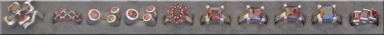 Row of recent ring designs